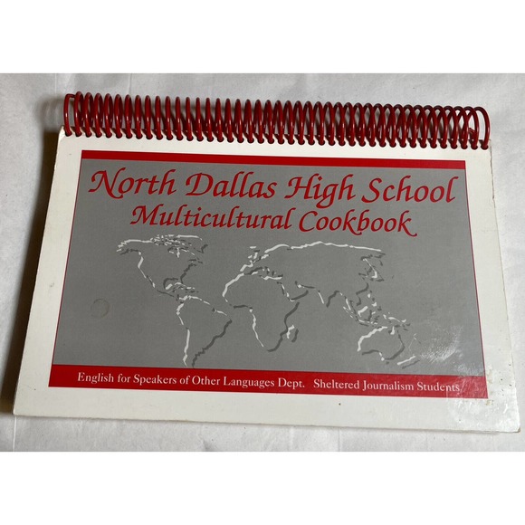 Rare North Dallas High School Multicultural Cookbook English with Translation - Picture 1 of 13